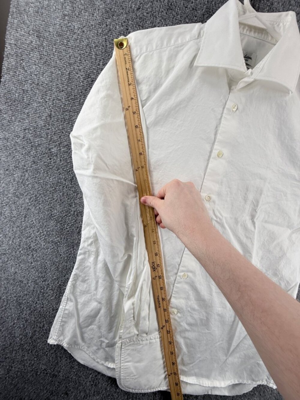 Stenstroms Twill Twofold Super Cotton 15.75 Fitted Body Men White Elegant Shirt - Picture 9 of 15